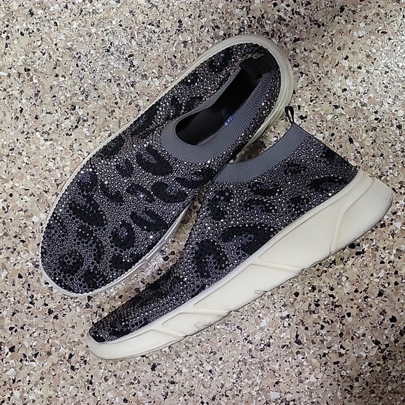 INC International Concepts Shoes - INC Rhinestone Leopard Slip On Sneakers "Kalama" Size 9